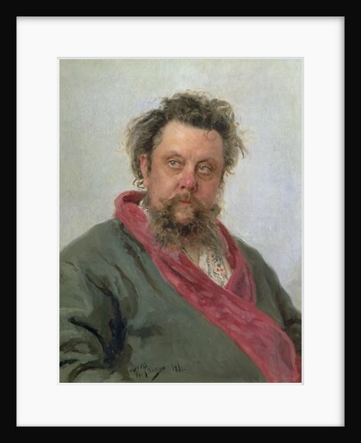 Portrait of Modest Petrovich Moussorgsky 1881 by Ilya Efimovich Repin