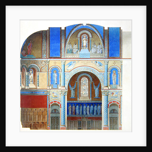 Saint-Paul Church, Nimes, longitudinal section of the choir by Alexandre Dominique Denuelle