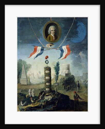 An Allegory of the Revolution with a portrait medallion of Jean-Jacques Rousseau, 1794 by Nicolas Henri Jeaurat de Bertry