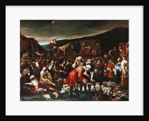 The Market, or The Fair of Poggio a Caiano by Giuseppe Maria (1665-1747) Crespi