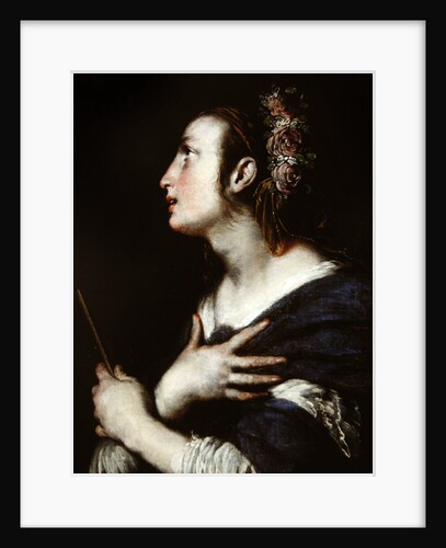 Saint with a crown of roses by Bernardo Strozzi