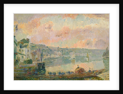 The Ferry at La Bouille by Albert-Charles Lebourg