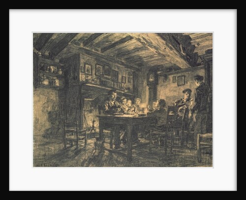Family supper in the evening, 1883 by Leon Augustin Lhermitte