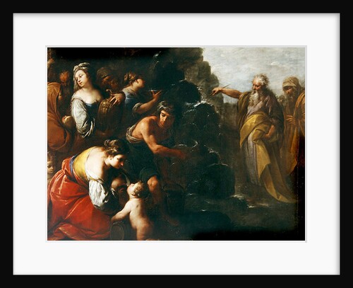 Moses striking water from the rock, 17th century by Giuseppe Nuvolone