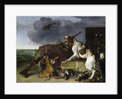 Dog defending the game, 1658 by Melchior de Hondecoeter