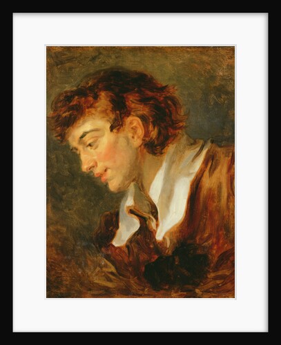 Head of a Young Man by Jean-Honore Fragonard