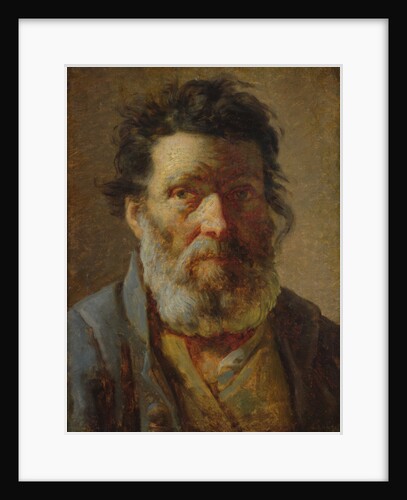 Head of an old man by Adolphe-Felix Cals