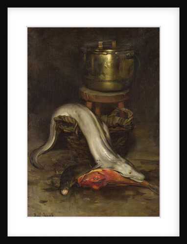 Still life with fish and cauldron by Joseph Bail