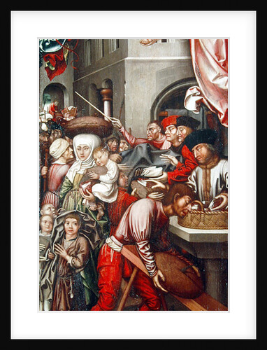 Bugnon Altarpiece: right hand panel depicting charity, c.1507 by Hans Fries