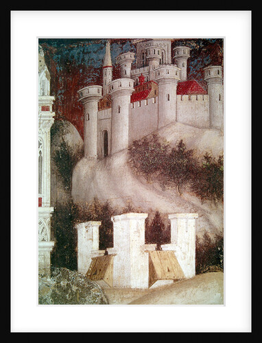 Detail of the architecture on the right of St. George and the Princess of Trebizond, c.1433-38 by Antonio Pisanello