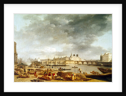 View of the tip of the Ile de la cite from the port Saint Nicolas in Paris, c.1780 by Alexandre Jean Noel