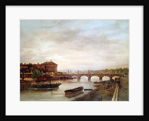 The Boat of St. Cloud before the Concorde in 1826 by Giuseppe Canella