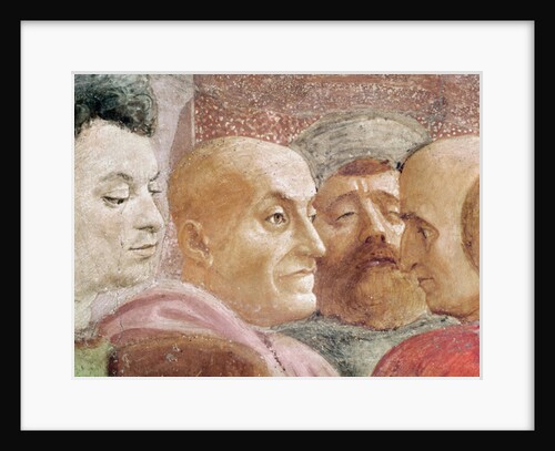 Detail of heads of men to the left of the Emperor by T. & Lippi F. Masaccio