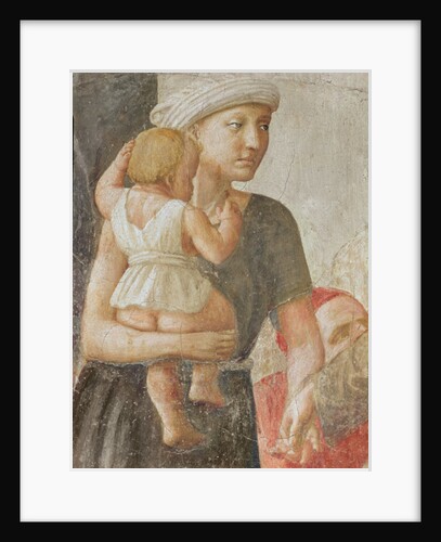 Detail of the woman and child, from St. Peter and St. Paul Distributing Alms, c.1427 by Tommaso Masaccio