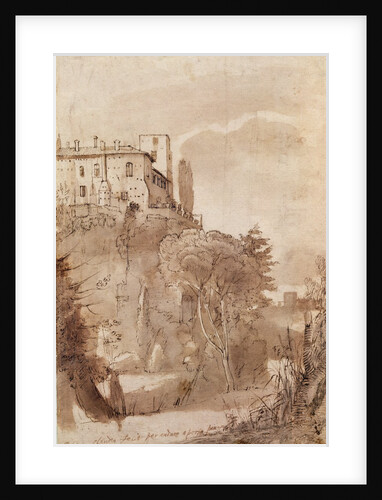 A road outside the walls of Rome, c.1627-30 by Claude Lorrain (1600-82)