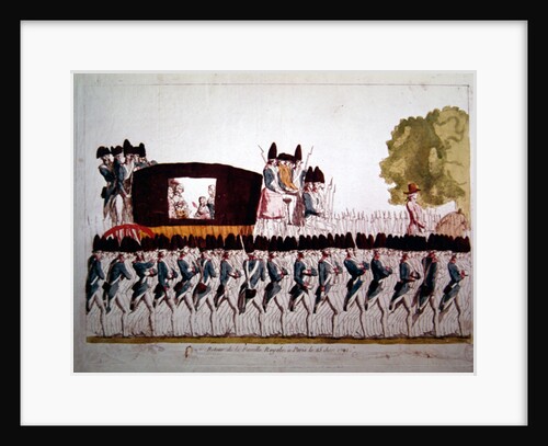 The Return of the Royal Family to Paris, 25 June 1791 by French School