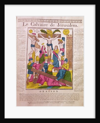 Calvary in Jerusalem, published by La Fabrique de Desfeuilles, Nancy by School French