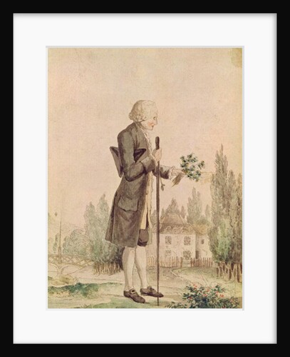 Jean-Jacques Rousseau Gathering Herbs at Ermenonville by French School