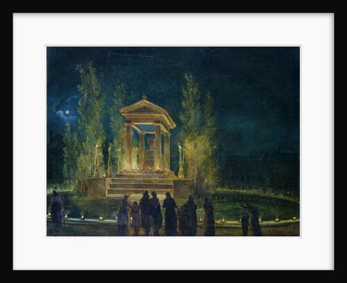 The Cenotaph of Jean Jacques Rousseau in the Tuileries, Paris, 1794 by Hubert Robert