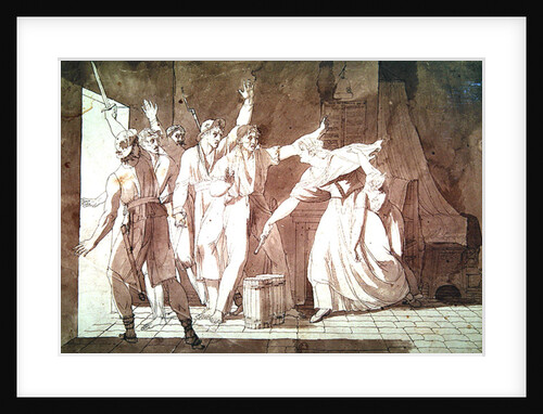 Heroism of a woman facing Vendean robbers having gained control of Saint-Mithier, 1793 by French School