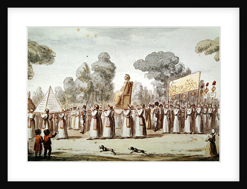 View of a Revolutionary Procession by French School