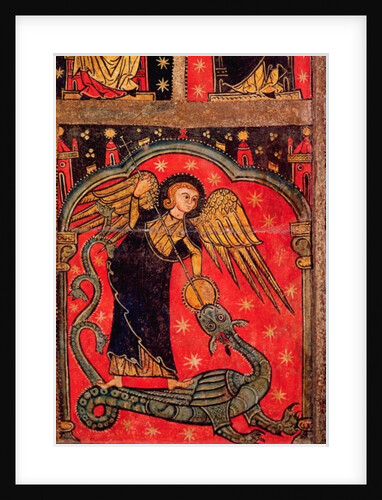 St. Michael fighting the dragon, 13th century by Spanish School