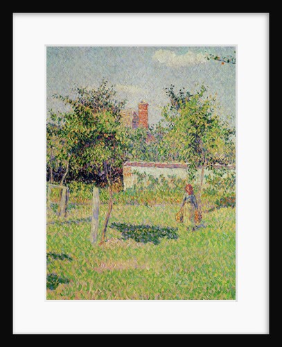 Woman in the Meadow at Eragny, Spring, 1887 by Camille Pissarro
