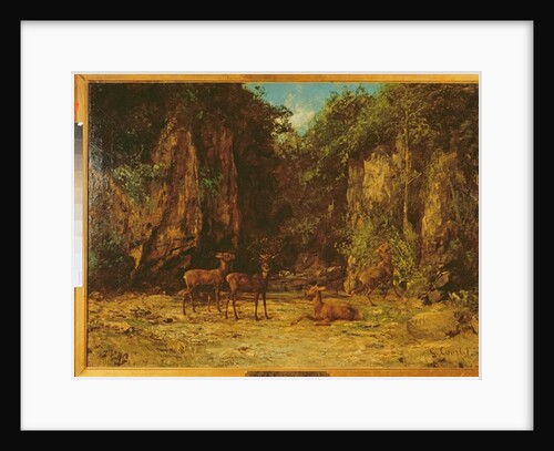 Herd of Red Deer at Dusk by Gustave Courbet