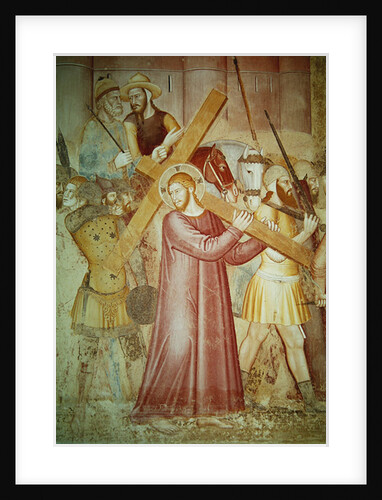The Road to calvary, detail of Christ carrying the cross, c.1365 by Andrea di Bonaiuto (fl.1343-77)
