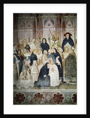 The Church Militant and Triumphant, detail of the left hand side, c.1366-68 by Andrea di Bonaiuto