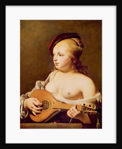 The Cittern Player by Cesar Boetius van Everdingen