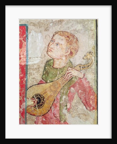 The Females Saints at the Tomb and the Resurrection, detail of the Mandore Player, 1330 by Juan Oliver