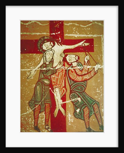 Altarpiece panel showing the Deposition by Spanish School