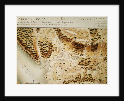 Map of Fisk-Kill and the position of the French army in 1782 by F. Dubourg