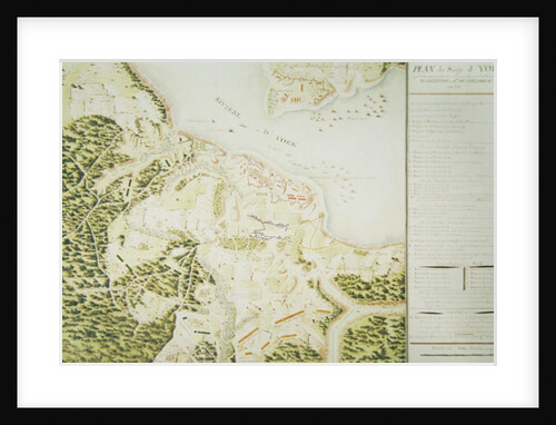 Map of the Siege of York in 1781 by F. Dubourg