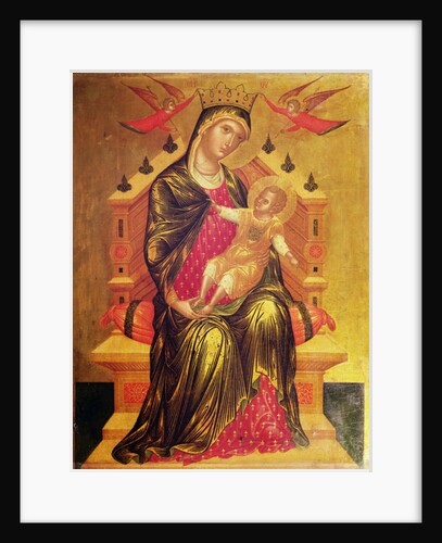 Madonna and Child enthroned with two angels by Byzantine