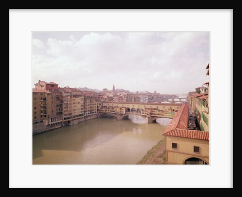 View of the Arno and the Ponte Vecchio by Anonymous