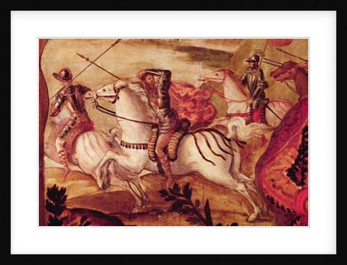 Detail of a cavalryman from Crucifixion by Jacopo Robusti Tintoretto