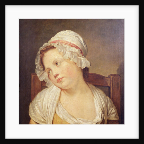Young Girl in a White Bonnet by Jean Baptiste Greuze