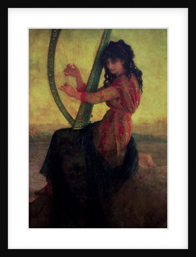 Muse Playing the Harp by Antoine Auguste Ernest Herbert or Hebert