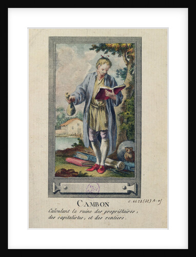 Caricature of Cambon calculating the ruin of the proprietors, the capitalists and the rentiers by French School