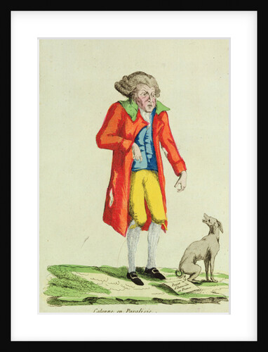 Caricature of Calonne paralysed by French School