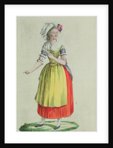 Democracy holding the Rights of Man of August 1789 by French School