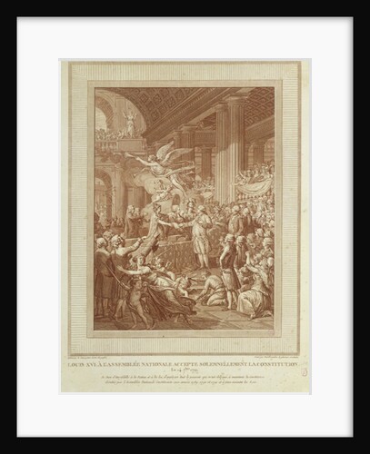 Louis XVI at the National Assembly solemnly accepting the Constitution of 14 September 1791 by Le Jeune (after)