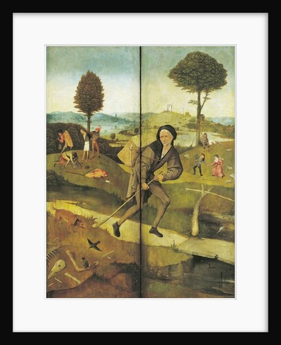 The Haywain, with panels closed showing Everyman walking the Path of Life by Hieronymus Bosch