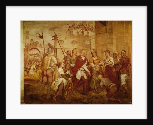 Jacopo Barbarigo freeing Queen Margaret of Hungary from the Turks in 1426 by Antonio Vassilacchi