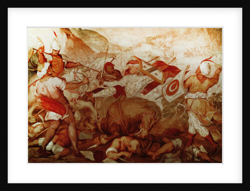 Battle between the Venetians and the Turks by Antonio Vassilacchi