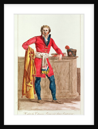Civilian costume for a French citizen for indoors by Jacques Louis David