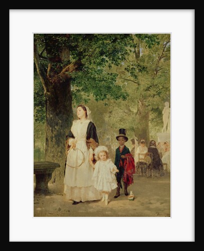 Promenade in the Tuileries Gardens, 1855 by Ludwig Knaus