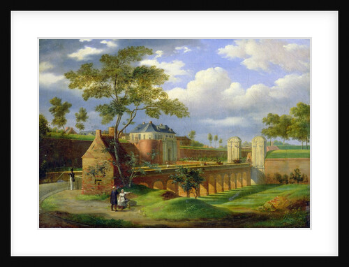 View of the Porte de Valenciennes in Douai, 1823 by Joseph Louis Leborne
